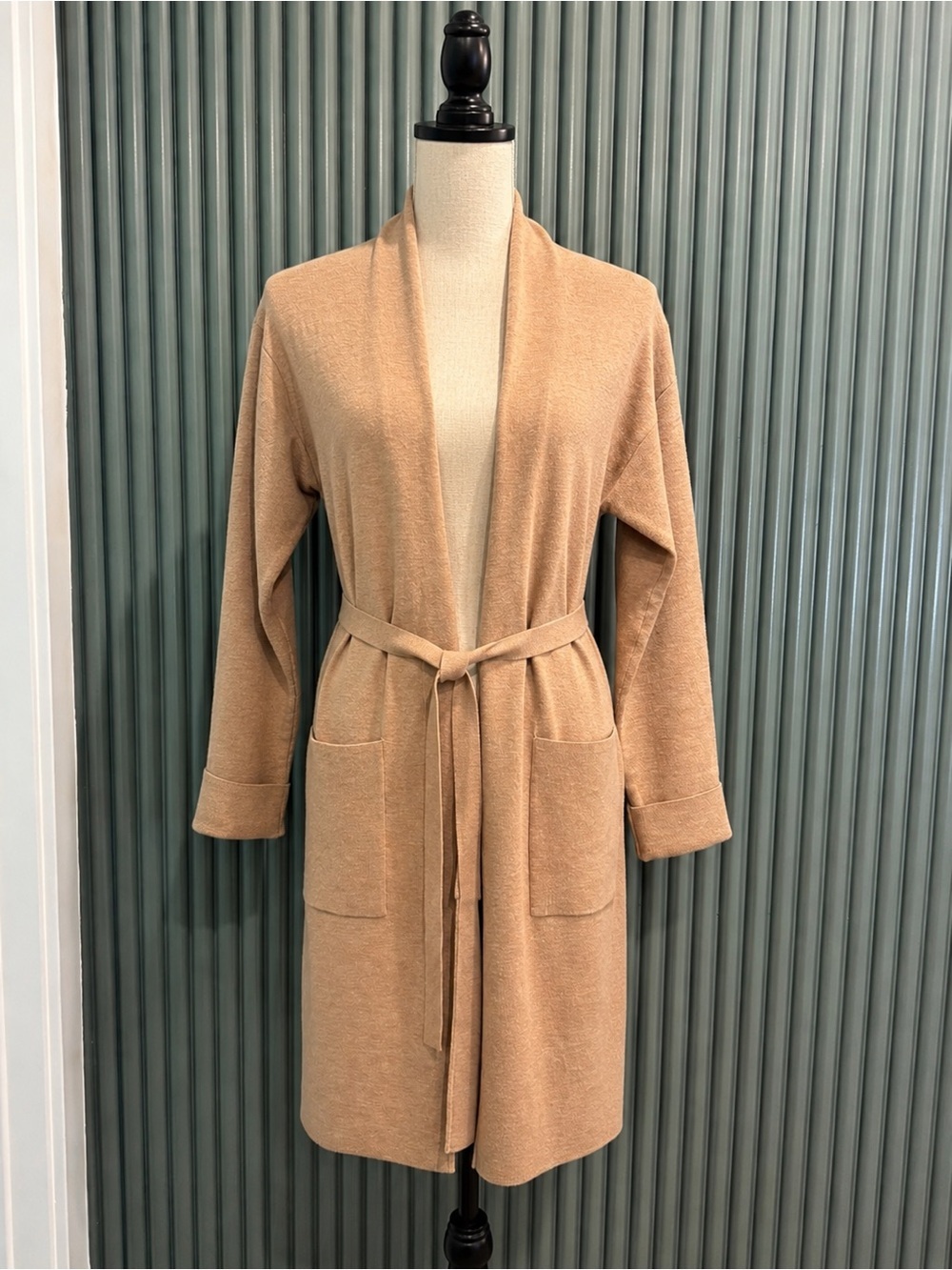 Camel Belted Cardigan